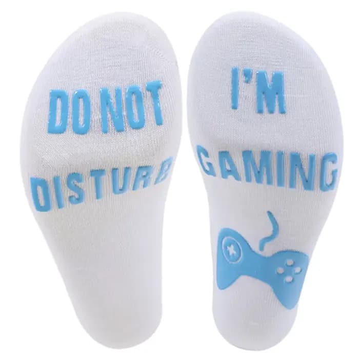 Chaussettes avec lettres amusantes et heureuses, «ne pas débogage, je suis mal de jeu», pour la maison, loisirs, nouveauté, fête, Club, Sokken, livraison directe