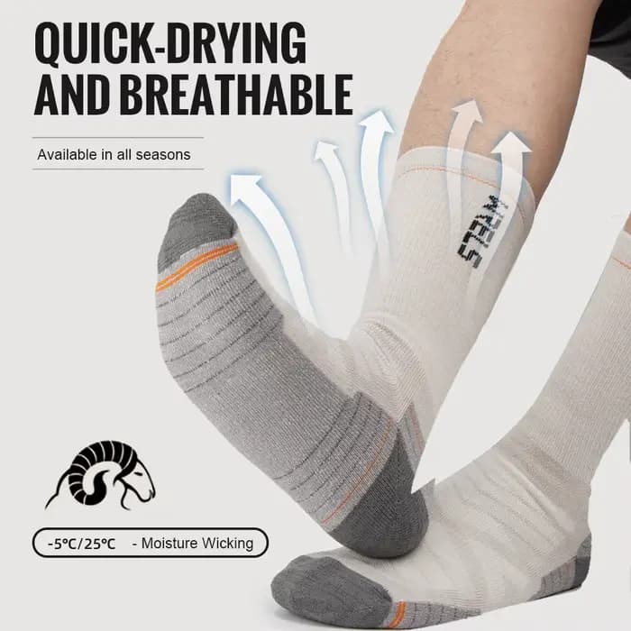 WRELS chaussettes en laine mérinos