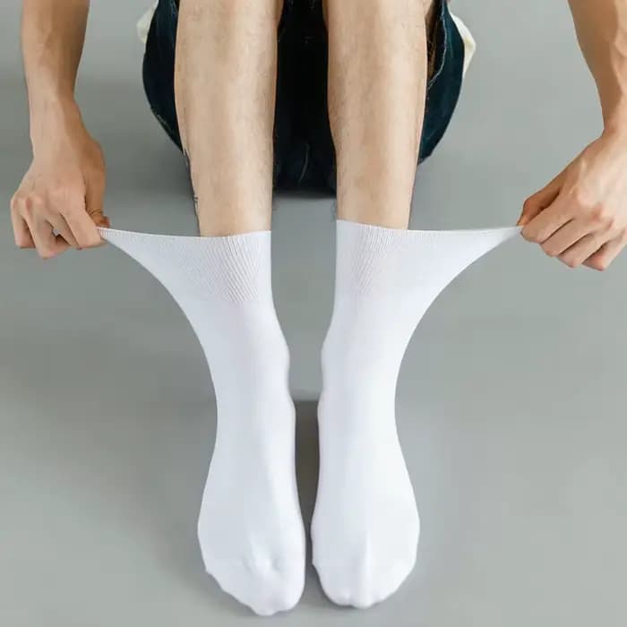Chaussettes courtes en coton pour hommes, grandes affaires, solides, amples, absorbant la sueur, antibactériennes, pour mari et pères, chaussettes chaudes et respirantes