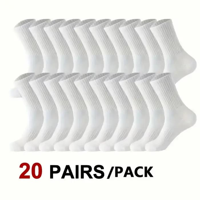 10/20 paires de chaussettes de sport à col rond de couleur unie neutre, absorbant la sueur, respirantes, douces et confortables, pour couple, printemps et été