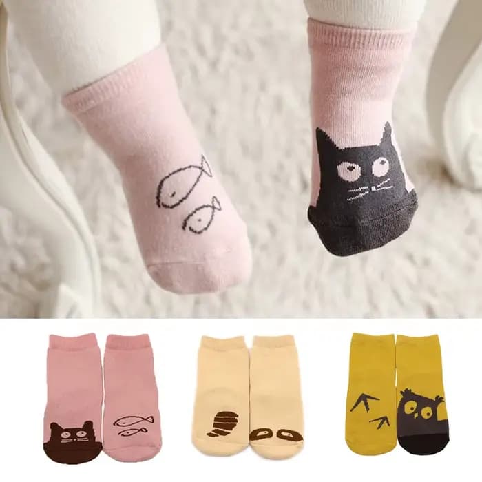Chaussettes Asymétriques en Coton pour Nouveau-Né Garçon et Fille