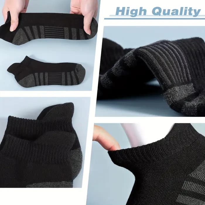 12 paires de chaussettes de sport en maille respirante pour hommes