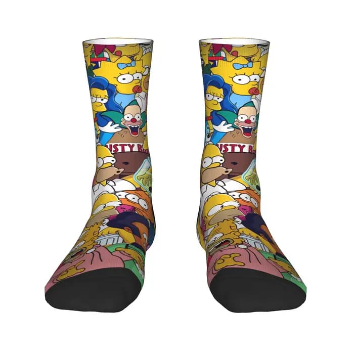 Chaussettes fantaisie unisexe respirantes pour hommes
