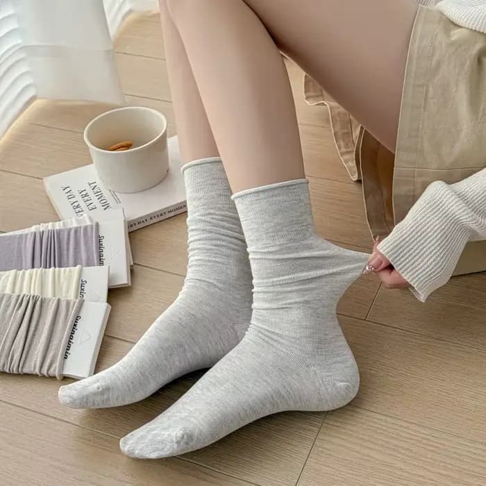 Femmes chaussettes mode japonaise coton mince respirant longues