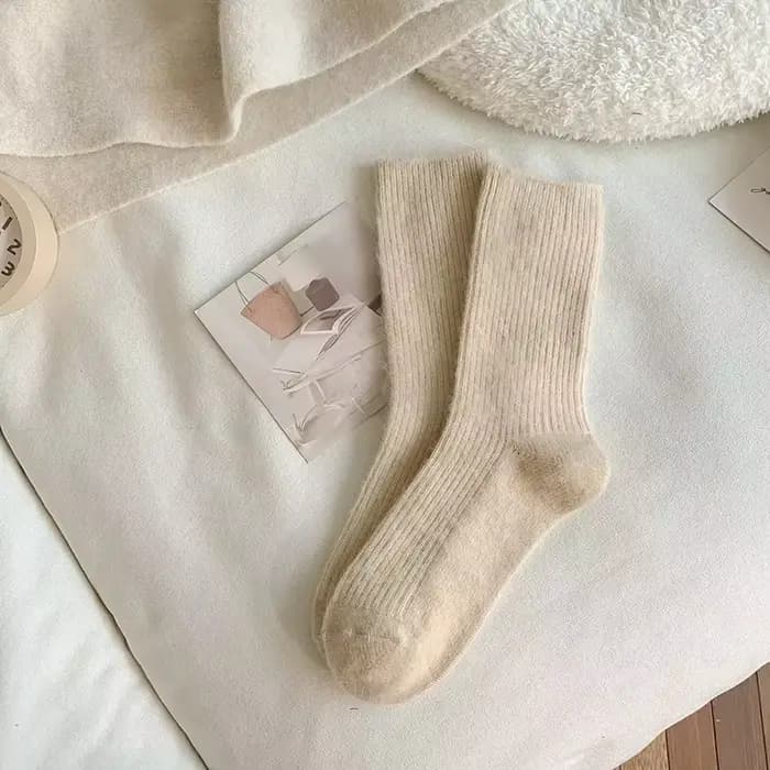 1/2 paires de chaussettes d'hiver en laine pour femmes