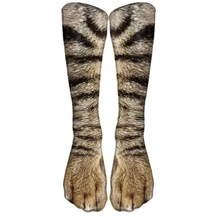Nouveau drôle léopard tigre coton chaussettes pour femmes heureux Animal Kawaii unisexe chat