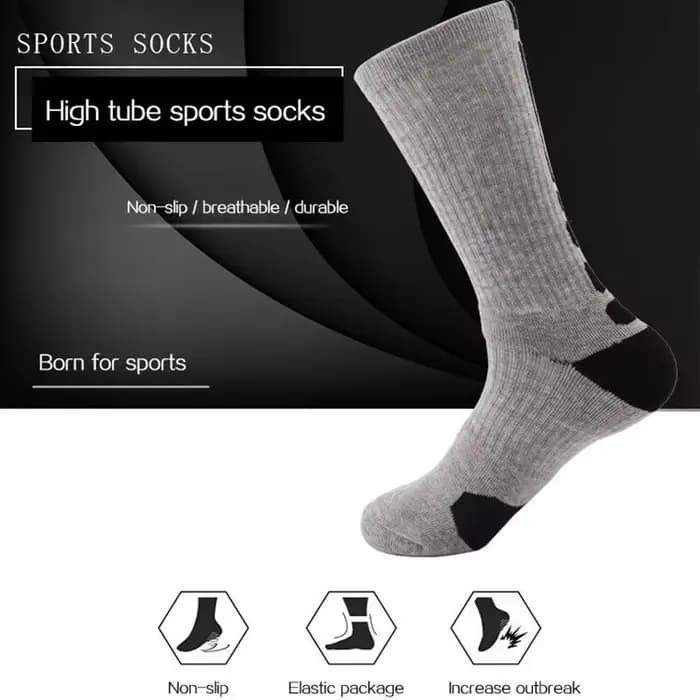 Ensemble de chaussettes de sport en coton avec éponge amortissante pour hommes et femmes