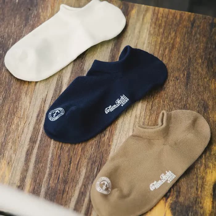 Maden-Lot de 3 paires de chaussettes rétro en coton et silicone pour homme