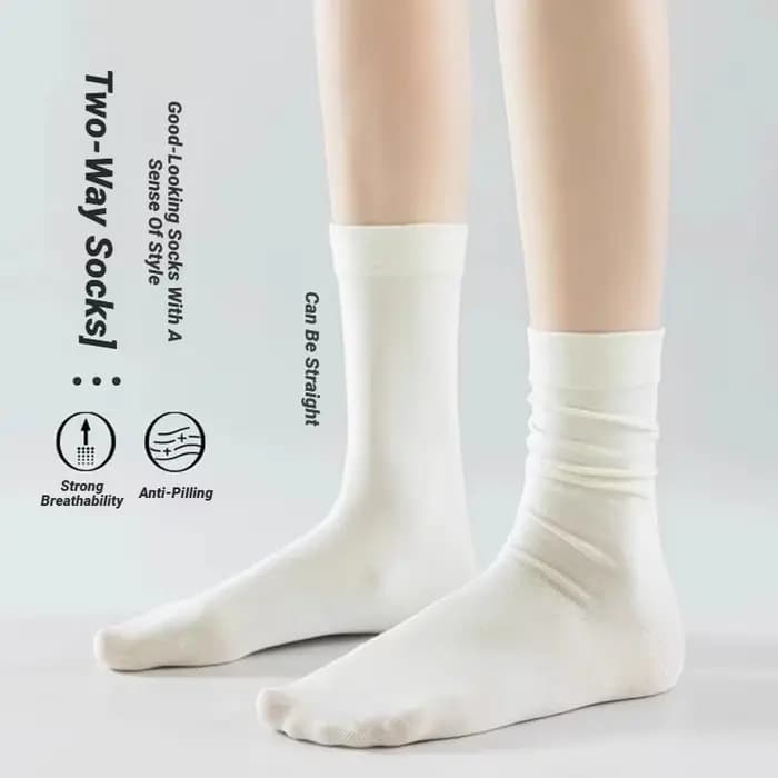 5 paires de chaussettes mi-hautes tricotées