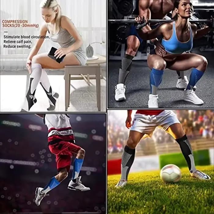 Chaussettes de Compression noires pour hommes et femmes