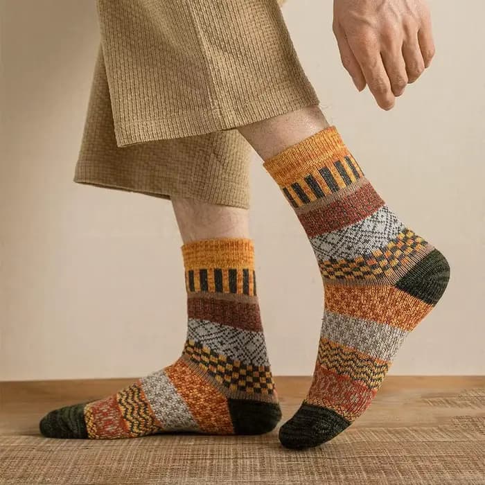 5 paires de chaussettes d'hiver pour femmes - chaussettes tricotées
