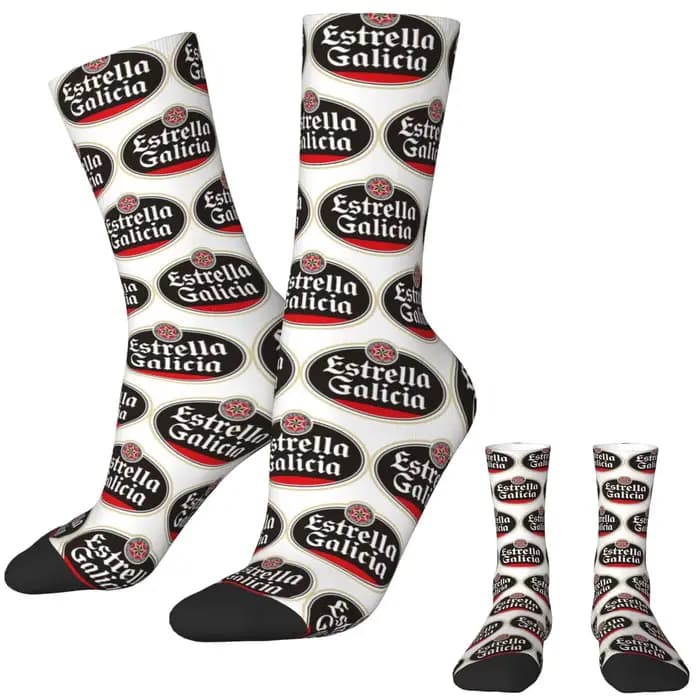 Chaussettes pour hommes Estrella Galicia bière espagne espagnol Lager