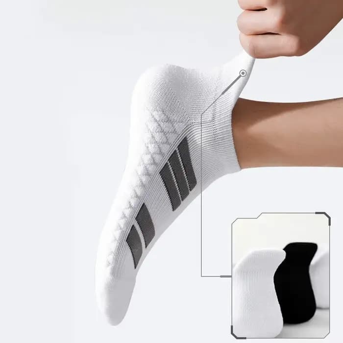 10 paires de chaussettes de sport noires à coupe basse pour hommes et femmes