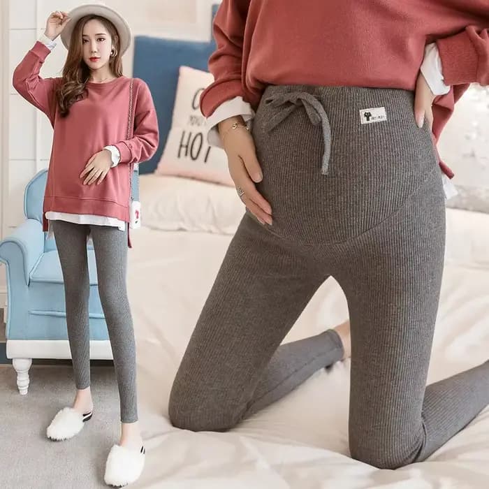 Femme enceinte réglable grande taille Leggings nouveau pantalon de maternité grossesse mince doux coton