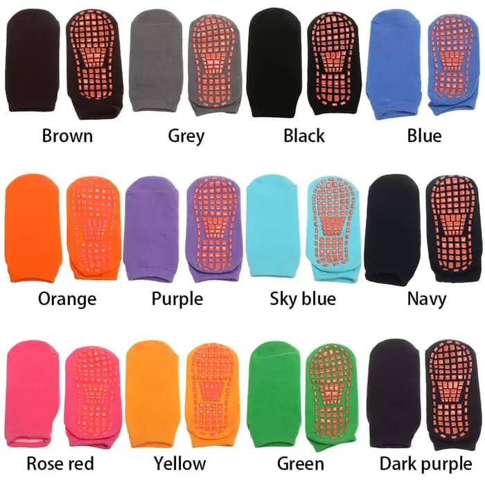 Chaussettes de sol respirantes en coton chaud pour trampoline