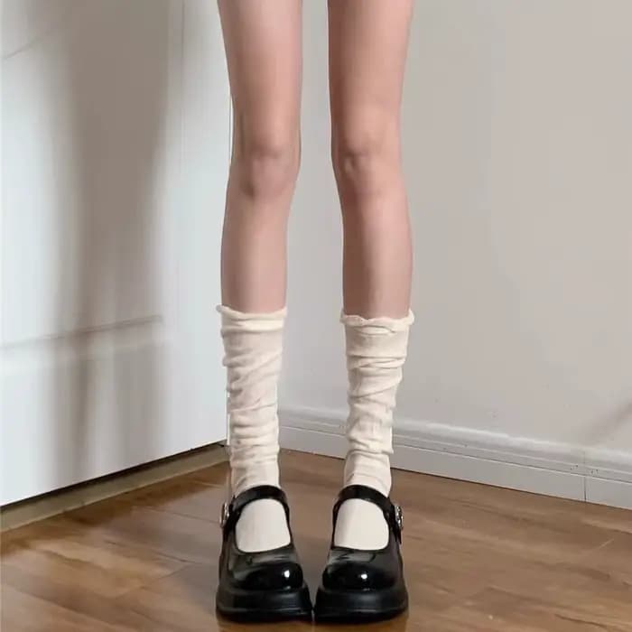 Chaussettes fines au genou Harajuku pour femmes