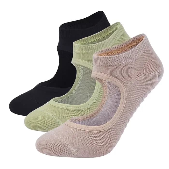 Chaussettes de Pilates de haute qualité pour femmes, antidérapantes, respirantes, dos nu, pour Yoga, cheville, danse de Ballet, chaussettes de sport pour Fitness, salle de sport