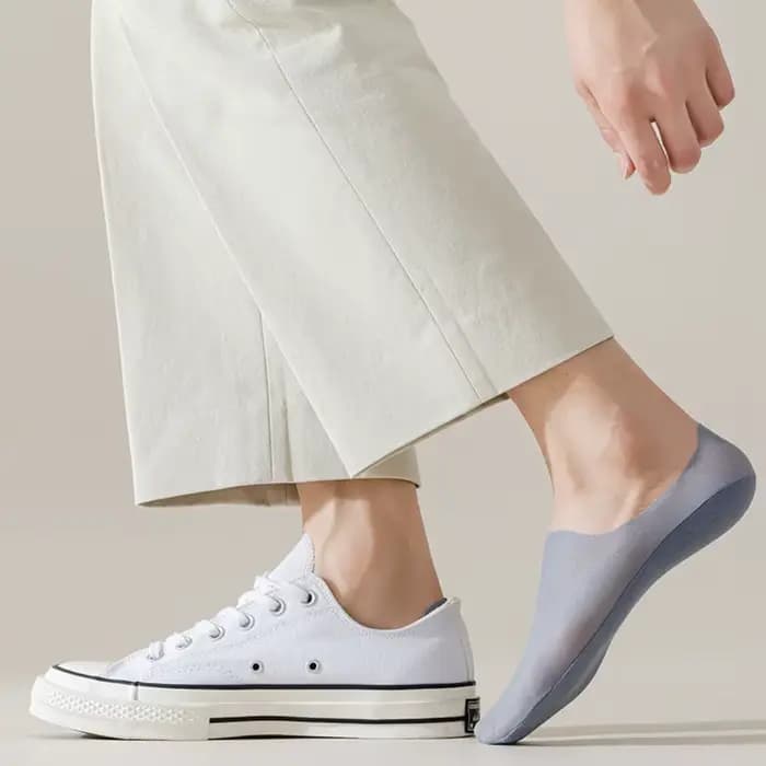 Chaussettes basses en silicone non ald pour hommes