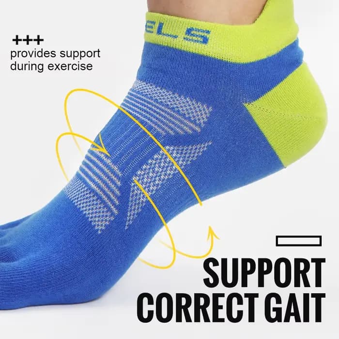 WRELS chaussettes à orteils 5 doigts athlétiques course coupe basse