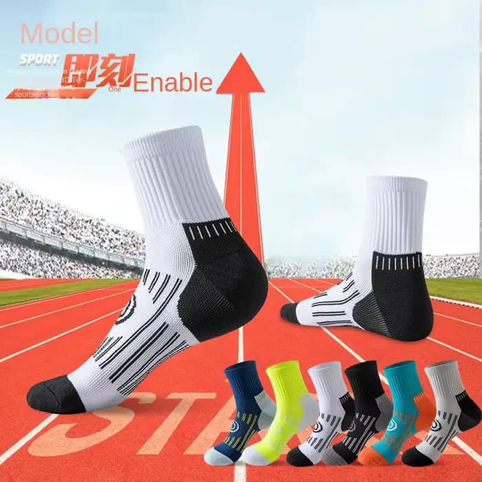 Nouvelles chaussettes de sport d'extérieur pour marathon toutes saisons, chaussettes de course pour hommes/femmes, colorées, à séchage rapide, pour l'exercice, la remise en forme et l'entraînement