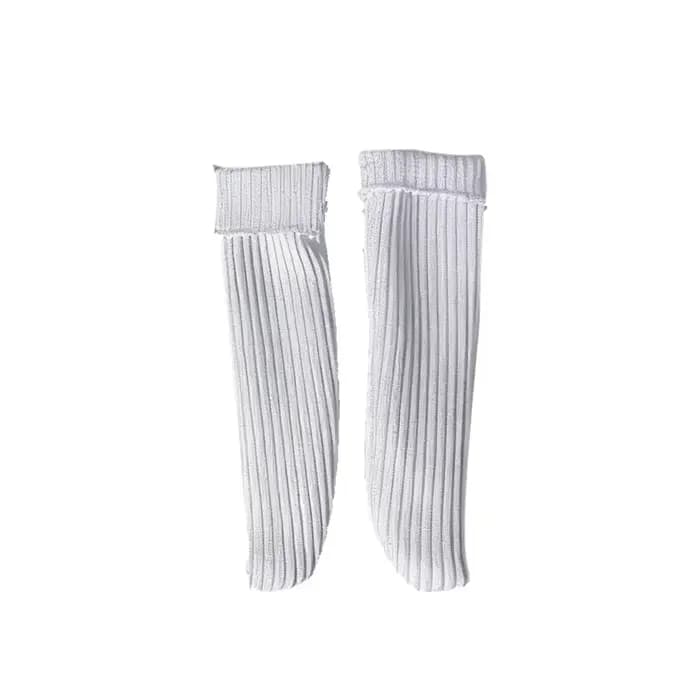 1 paire de chaussettes à rayures noires et blanches, accessoires pour poupée BJD 1/6, chaussettes filetées, chaussettes blanches, chaussettes empilées, chaussettes longues pour poupée Yosd 30CM