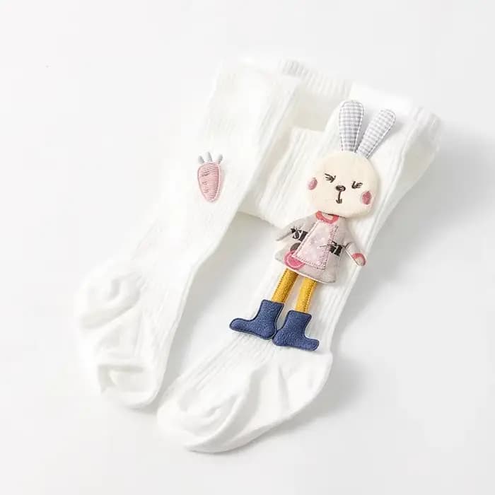 Collants tricotés pour filles collants pour enfants solides dessin animé lapin coton doux enfants filles collants automne hiver 1-7T pantalon nouveau