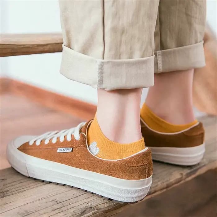 Mignon broderie or argent coeur chaussettes femmes belle drôle paillettes amour Sokken Art cheville Calcetines livraison directe