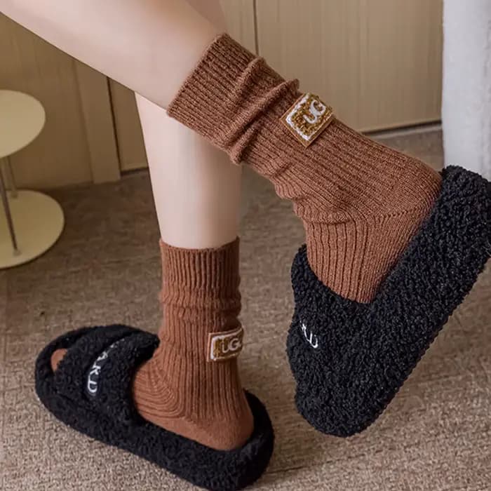 Garder au chaud hiver chaussettes confortable épaissir pile mi-mollet