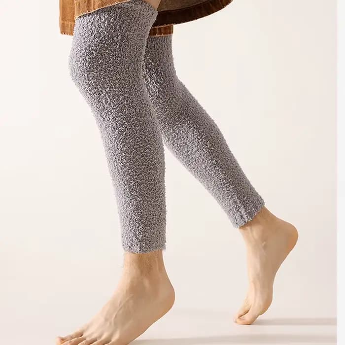 1 paire de jambières thermiques confortables au-dessus du genou pour hommes