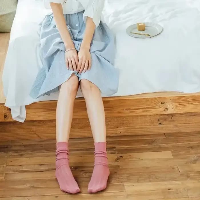 Chaussettes japonaises pour filles Kawaii, mignonnes, en maille, évidées, solides, Harajuku, rétro, vintage, longues, printemps, été
