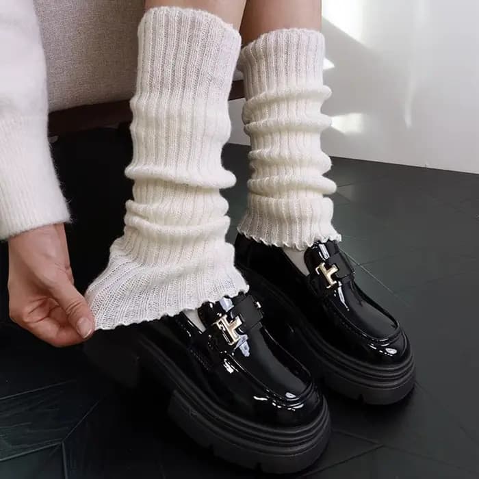 Nouveaux chauffe-jambes Lolita tricotés pour femme