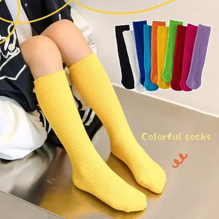 Chaussette en coton rayée pour garçons et filles