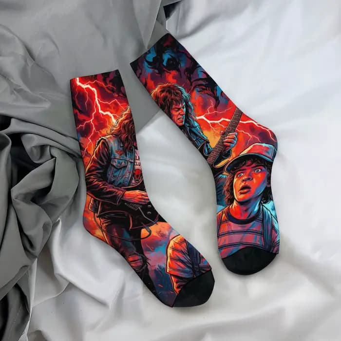 Chaussettes pour hommes style rétro Eddie Munson