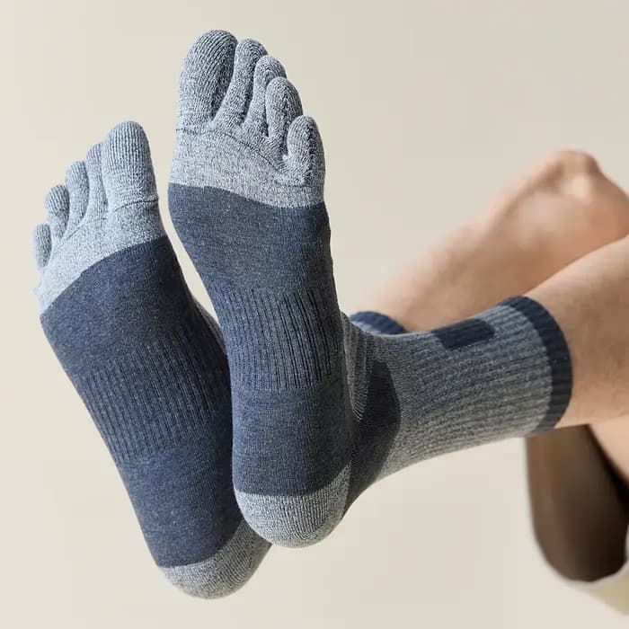 3 paires de chaussettes à orteils en polaire pour hommes