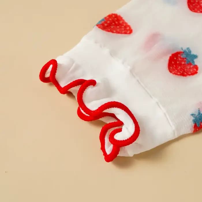 1/6 Paris femmes fruits dentelle cristal bas maille verre soie chaussettes courtes