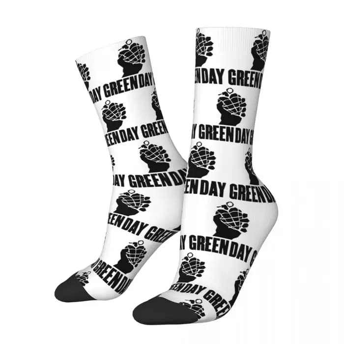 Green Day American Idiot Albuum couverture hommes femmes col rond chaussettes en plein air nouveauté printemps été automne hiver bas cadeau