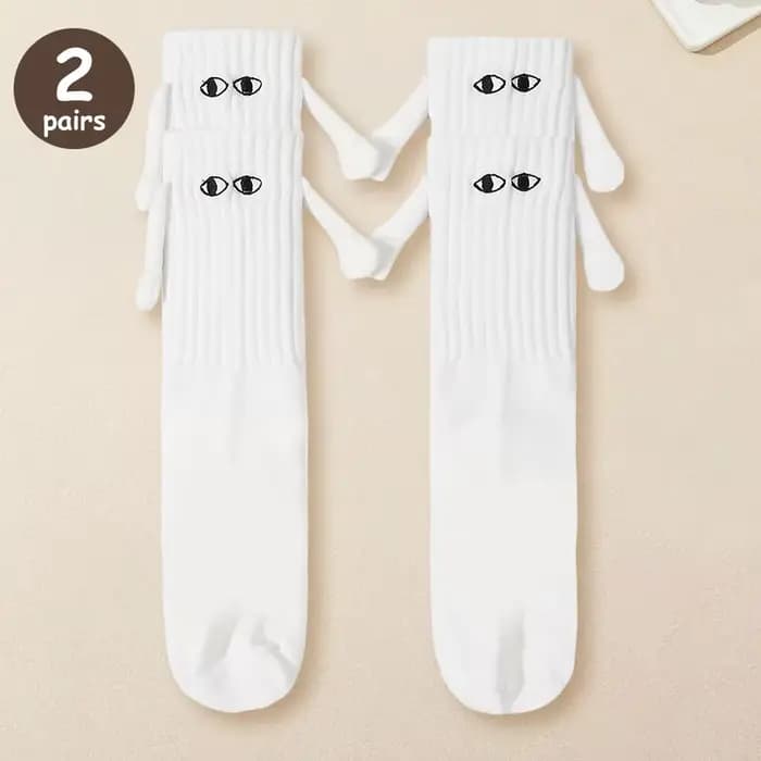 2/4/6/10 paires de chaussettes magnétiques avec mains dessinées