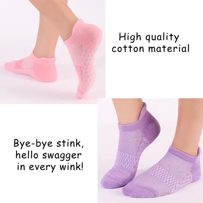 3 paires de chaussettes de course antidérapantes pour femmes