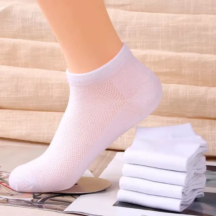 Chaussettes courtes pour hommes, chaussettes de Sport, de cyclisme, d'été, respirantes, coupe basse, en coton, décontractées, bateau, invisibles, 1/5 paires