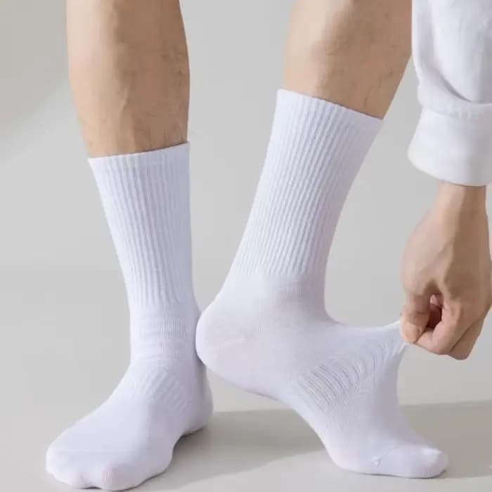 5/10 paires de chaussettes mi-longues pour hommes