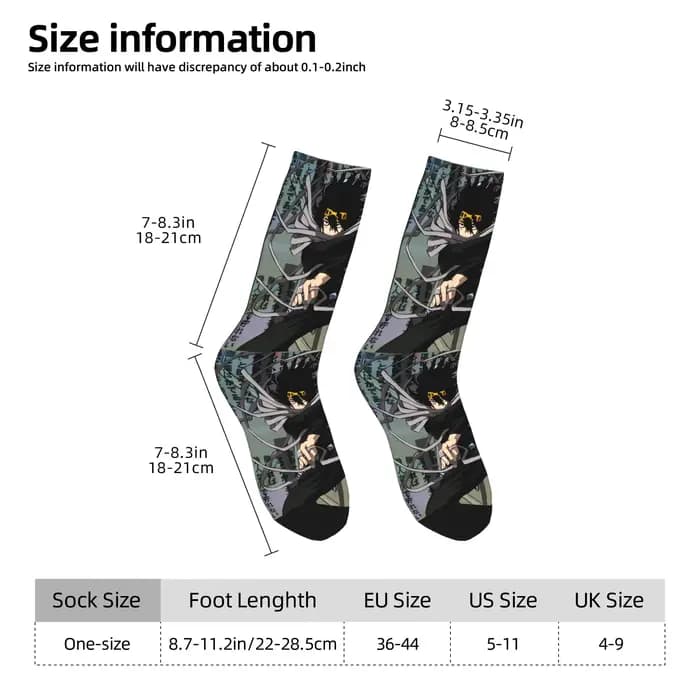 Aizawa Shota Collage chaussettes bas gothiques hommes