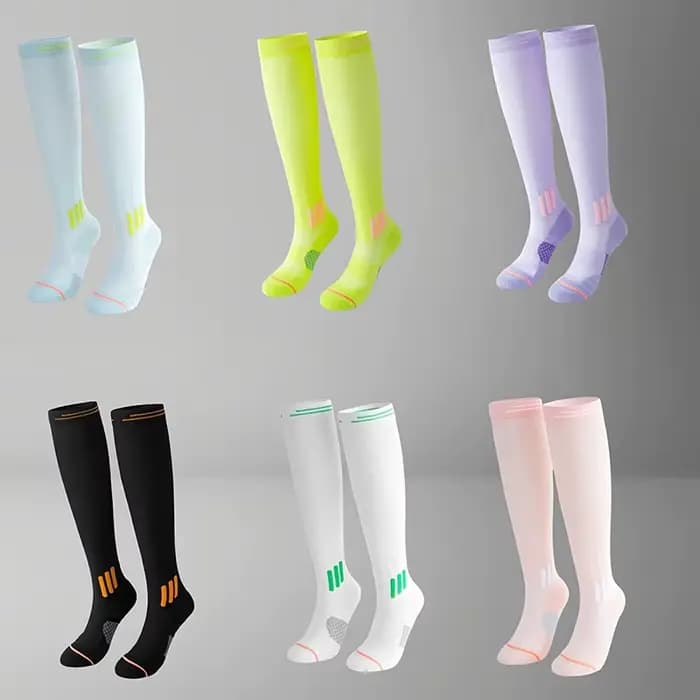 Chaussettes de sport à compression haute pour femmes, 1/6 paire, évacuation de l'humidité, anti-odeur, antibactériennes, pour Fitness, course à pied, Yoga, toutes saisons