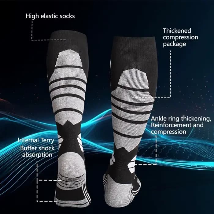 GTUBIKE 1 paire hiver chaud Ski bas épaississement randonnée chaussettes pour femmes hommes Anti-froid Ski extérieur Sport bas neige