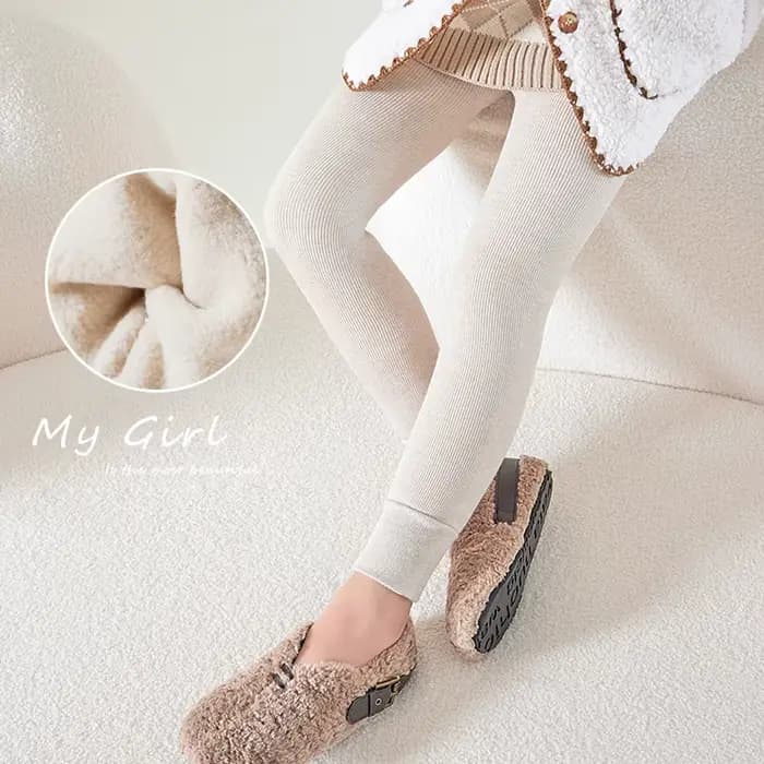 Collants d'hiver à rayures en velours pour fille