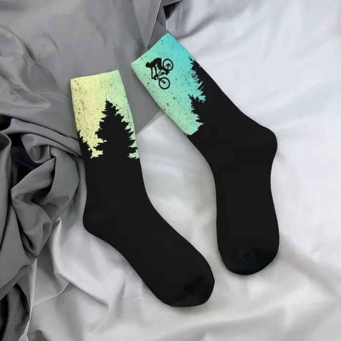 Mignon vtt vélo piste descente chaussettes hommes femmes chaud 3D imprimé VTT cyclisme cavalier Football