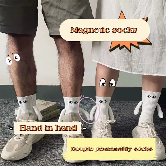 Chaussettes magnétiques avec mains pour femmes et hommes