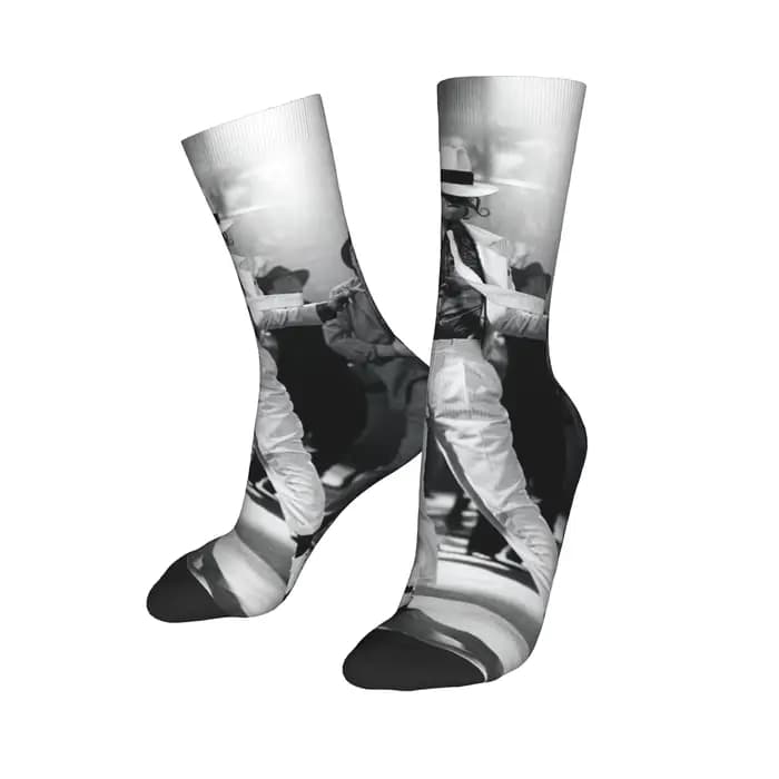 MJ King Of Pop Michael J-jackson Stockings Chaussettes modernes pour femmes et hommes