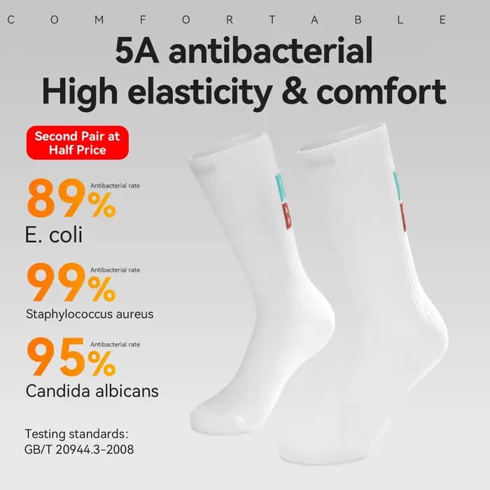 ROCKBROS Chaussettes de cyclisme à bordure hautement élastique