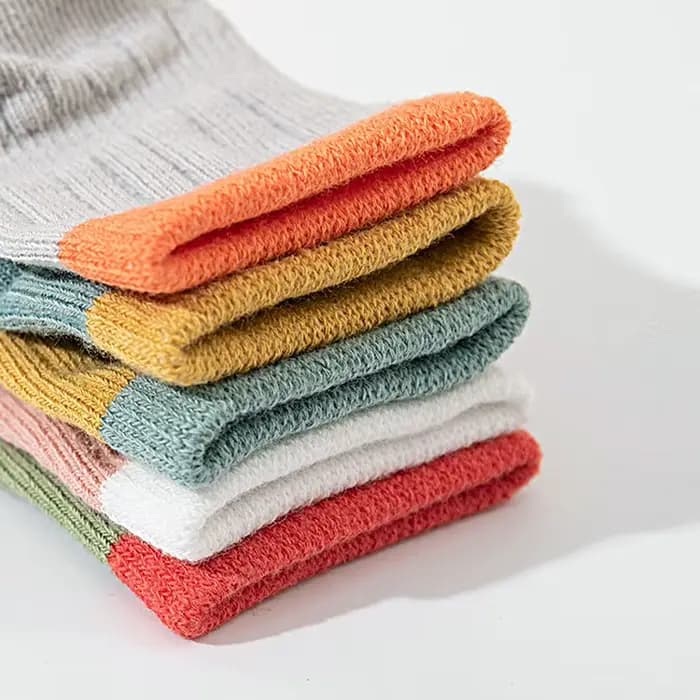 5 paires de chaussettes de sol en tricot mignonnes et décontractées