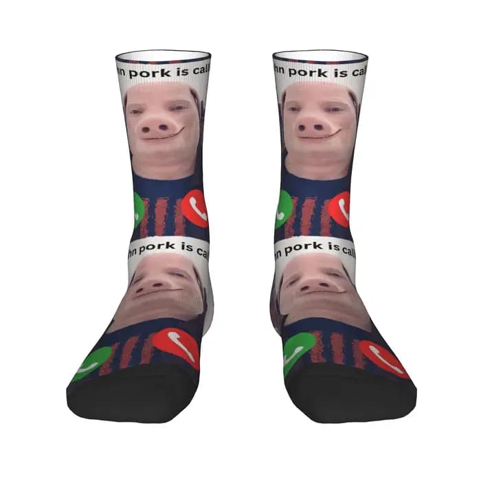 John Pork appelle bas chaussettes pour hommes chaud doux